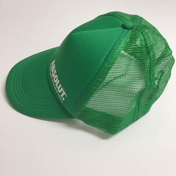 Absolut Vodka Mesh Hat Snapback Vintage Green Adjusts Unisex Foam Cap Trucker - Picture 8 of 10